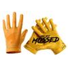 HIGHLIGHT FACTORY ATL G.O.A.T. Silhouette You Got Mossed/Ultra Grip Football Gloves (Yellow, Youth Small) view 1