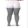 Silky Toes Womens Plus Size Striped Tights Bold Costume Halloween Stockings view 2