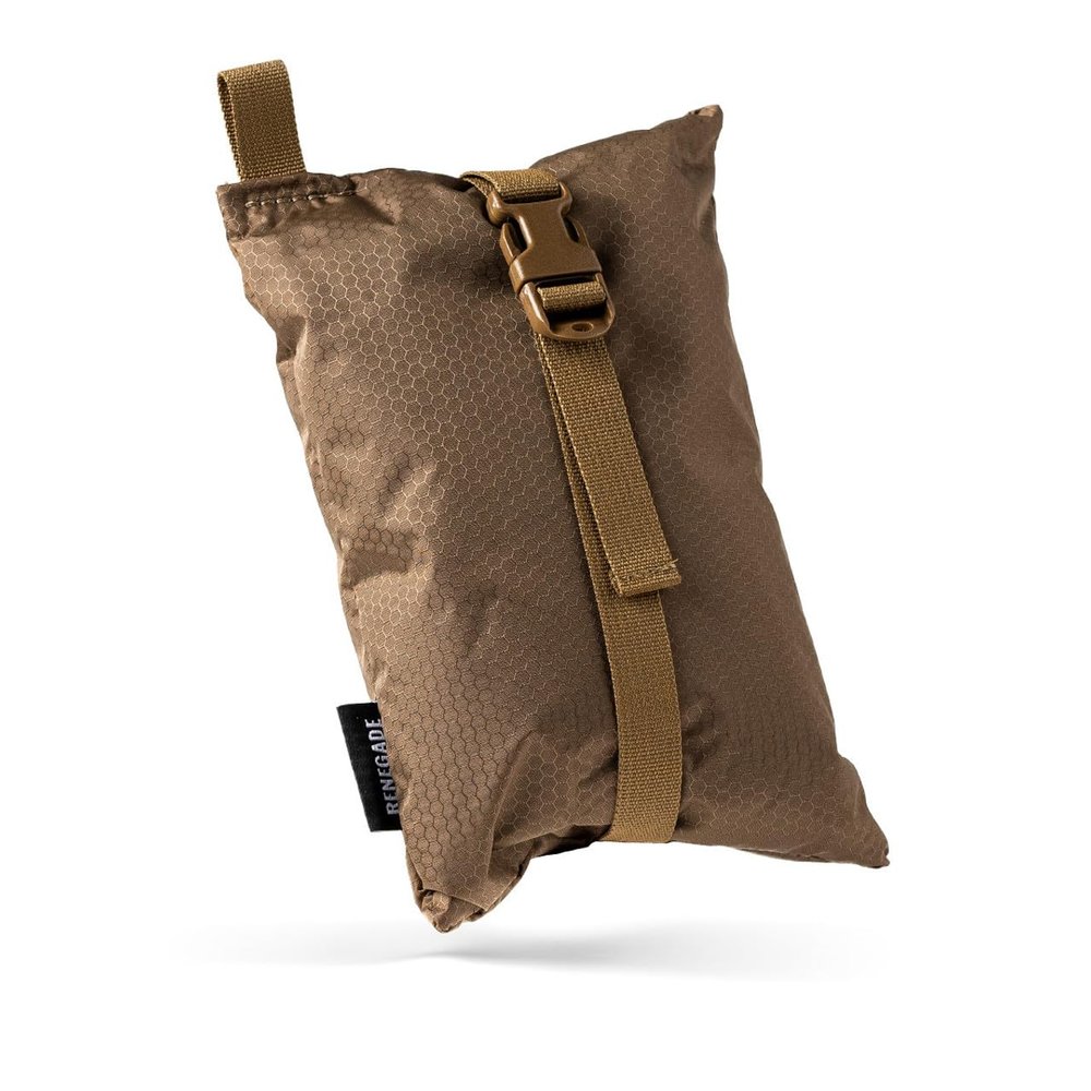 MDT Renegade Ultra-Lite Shooting Bag, Hex70 XL Ripstop, Spex-Lite Fill, Water Resistant, Brown, Carabiner Loop, Custom fit Strap (109100-BRN)