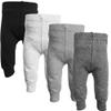 123 Bear Infant and Toddler Soft Cotton Spandex Boys and Girls Pants Multipacks (Black 2, 2T) view 1