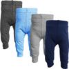 123 Bear Infant and Toddler Soft Cotton Spandex Boys and Girls Pants Multipacks (Blue 2, 2T) view 1