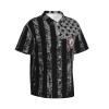 7th Infantry Division Men's Casual Hawaiian Shirts Holiday Beach Short Sleeve Shirts Black view 2