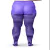 Silky Toes Womens Plus Size Striped Tights Bold Costume Halloween Stockings view 2