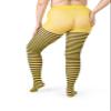 Silky Toes Womens Plus Size Striped Tights Bold Costume Halloween Stockings view 2