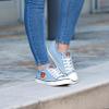 FOCO Cincinnati Bengals NFL Womens Denim Team Logo Low Top Canvas Shoes - 9 view 2