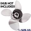 RAREELECTRICAL New Stainless Steel Propeller Is Compatible With Honda Johnson Evinrude By 9553-140-23 176058 3150 2330 3152 1940 435935 48-825906A48 48-48-Diameter 14" X 23" Pitch Rt Rubex view 2
