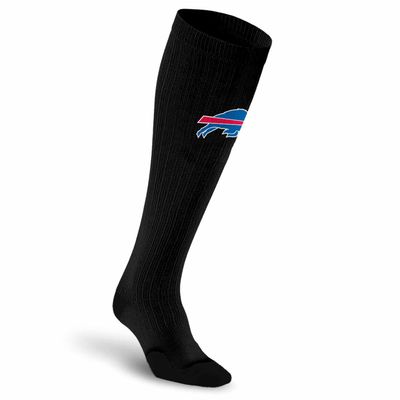 For Bare Feet NFL BUFFALO BILLS Marathon Compression Sock Black Large/Extra Large