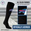 For Bare Feet NFL BUFFALO BILLS Marathon Compression Sock Black Large/Extra Large view 2