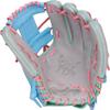Rawlings | Heart of THE Hide Series Fastpitch Softball Glove | 12' | RHT | Pro I-Web | Columbia Blue/Grey view 3