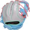 Rawlings | Heart of THE Hide Series Fastpitch Softball Glove | 12' | RHT | Pro I-Web | Columbia Blue/Grey view 4