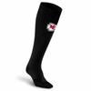 For Bare Feet NFL KANSAS CITY CHIEFS Marathon Compression Sock Black Small/Medium view 1