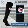 For Bare Feet NFL KANSAS CITY CHIEFS Marathon Compression Sock Black Small/Medium view 2