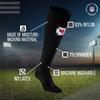 For Bare Feet NFL KANSAS CITY CHIEFS Marathon Compression Sock Black Small/Medium view 3