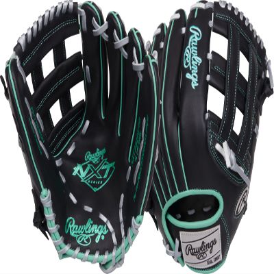 Rawlings | NXT Series Baseball Glove | 12.5' | RHT | Contour Youth Fit - Pro H Web | Black/Mint