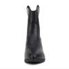 Soda BLAZING ~ Women Western Stitched Pointe Toe Low Heel High Top Ankle Shaft Boot Bootie (All Black Pu, us_footwear_size_system, adult, women, numeric, wide, 6) view 4