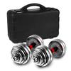 Adjustable Dumbbell Set Home Gym Cast Iron Barbell Sets with Carry Box 44lbs Office Bedroom Workout Dumbbells for Men and Women view 4