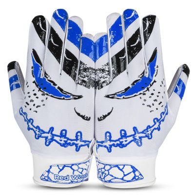 RED WORLD Football Gloves (Blue, Youth-Small)