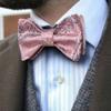 YOHOWA Bow Ties for Men Paisley Self Tie Bowtie Pocket Square Cufflinks Set Classic Woven Formal Wedding Tuxedo Party view 3