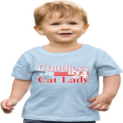 2T Light Blue Toddler Childless Cat Lady '24 Toddler T-Shirt