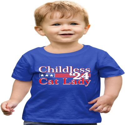 4T Royal Toddler Childless Cat Lady '24 Toddler T-Shirt