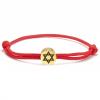 Dreamtimes Star of David Nautical Bracelet Handmade Stainless Steel Hexagram Pendant Jewish Link Bracelets Star of David Bracelet Lucky Protection Jewelry for Women Mens (Red) view 1