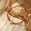 Dreamtimes Star of David Nautical Bracelet Handmade Stainless Steel Hexagram Pendant Jewish Link Bracelets Star of David Bracelet Lucky Protection Jewelry for Women Mens (Red) view 2