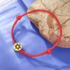 Dreamtimes Star of David Nautical Bracelet Handmade Stainless Steel Hexagram Pendant Jewish Link Bracelets Star of David Bracelet Lucky Protection Jewelry for Women Mens (Red) view 4