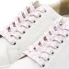 DANHUA Colored Printed Flat Shoelaces: 2 Pair White Pink Feet Patterned Shoe Laces for Sneakers 39 inch view 3