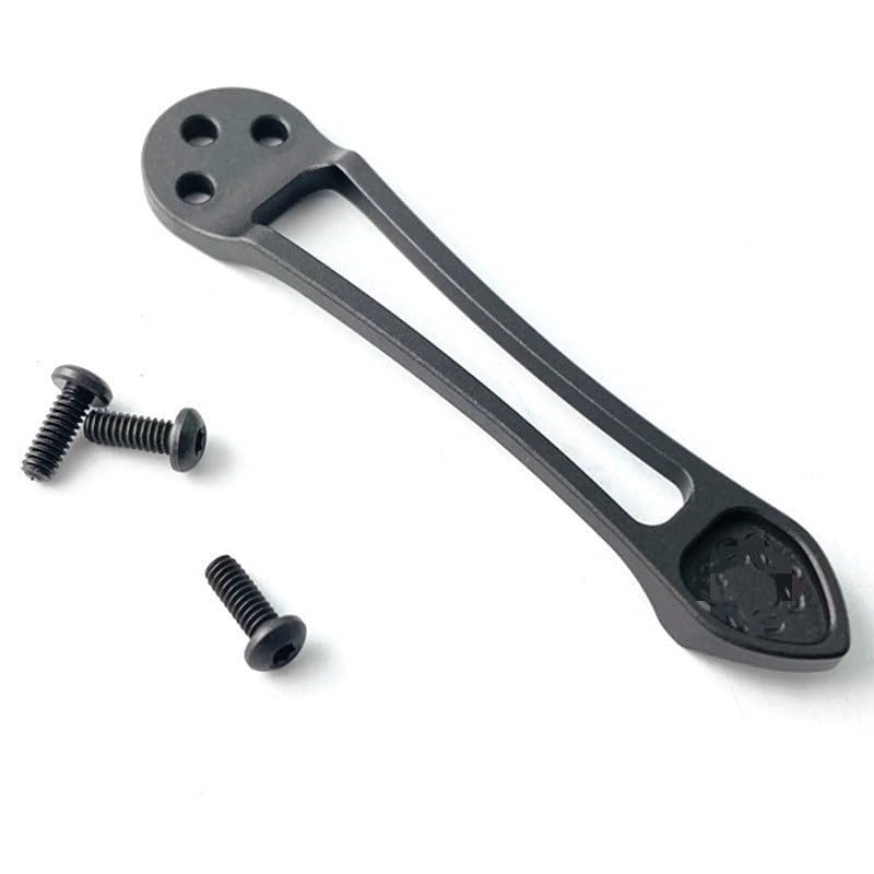 AYULL 1PC Deep Carry Pocket Clip Fits for C81 Para C223, Titanium Back Clip in Black with 3PCS Titanium Screws DIY Replacement