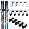 Yousoontic Hockey Stick Holder Wall Mount, 1-6 Stick Capacity, Ice and Field Hockey Organizer (Decor & Storage 2-in-1) for Home Garage Room Office Sports Decoration(6.9 Inch,Black,2 Pcs) view 1