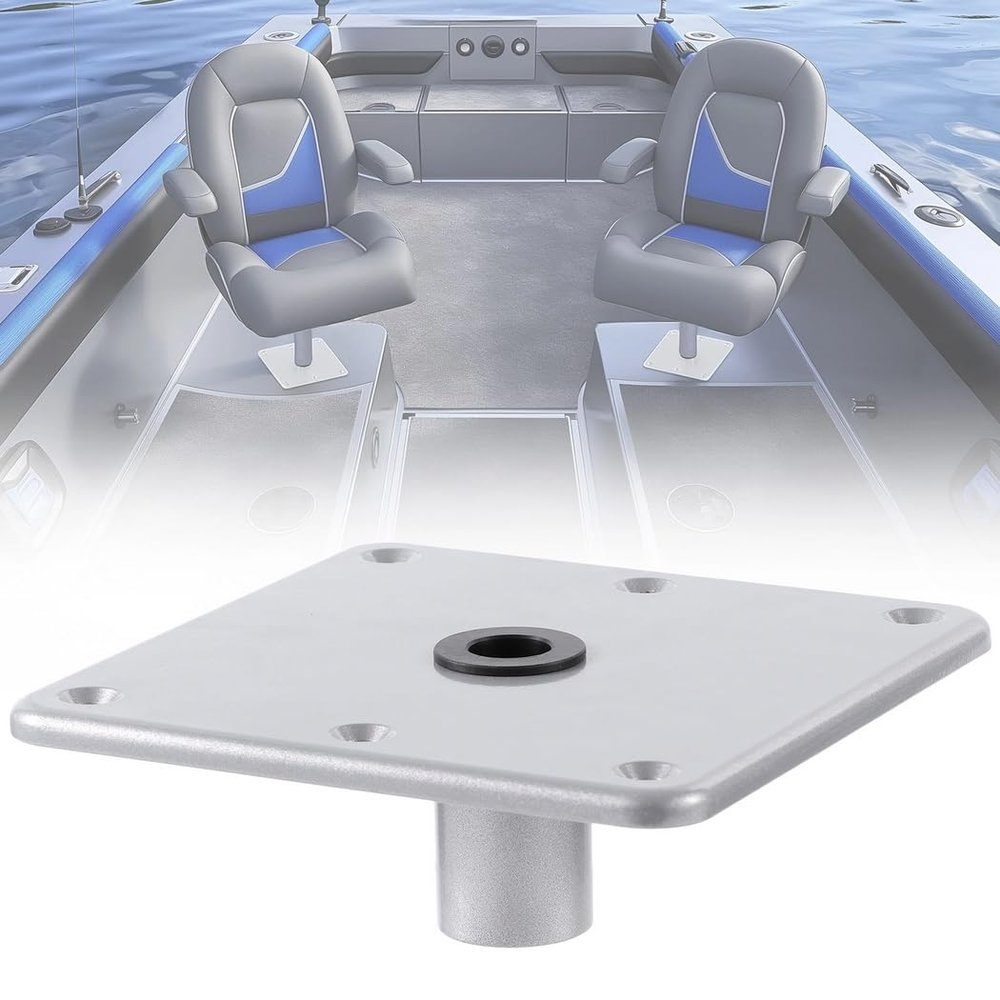Base Seat Boat 7"7", Post Pin 3/4" For Pedestal Seat Boat, Bracket Seat Marine Alloy Aluminum Duty Heavy, Accessories Seating Cabin Corrosion-Resistant For Mount Seat Boat Most