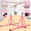 FC FUNCHEER Gymnastics Bar for Kids Ages 3-15, 35" to 60" Adjustable Height, 4FT Wide Base - Professional Kip Bar with 360 Stability & Fiberglass Crossbar, Easy Fold&Solid Design for Home Training view 3