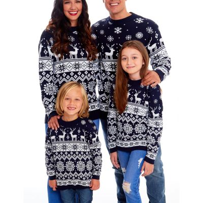 Family Matching Christmas Sweater Ugly Christmas Reindeer Santa Pullover Sweatshirt for Women Men Boys Girls