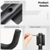 LUMINFLY Surfboard Wall Mount Ski Rack, Outdoor Indoor Rack Boat Board Snowboard Anti-Scratch Storage Paddle Hook, Black for Kayaks and Canoes view 3
