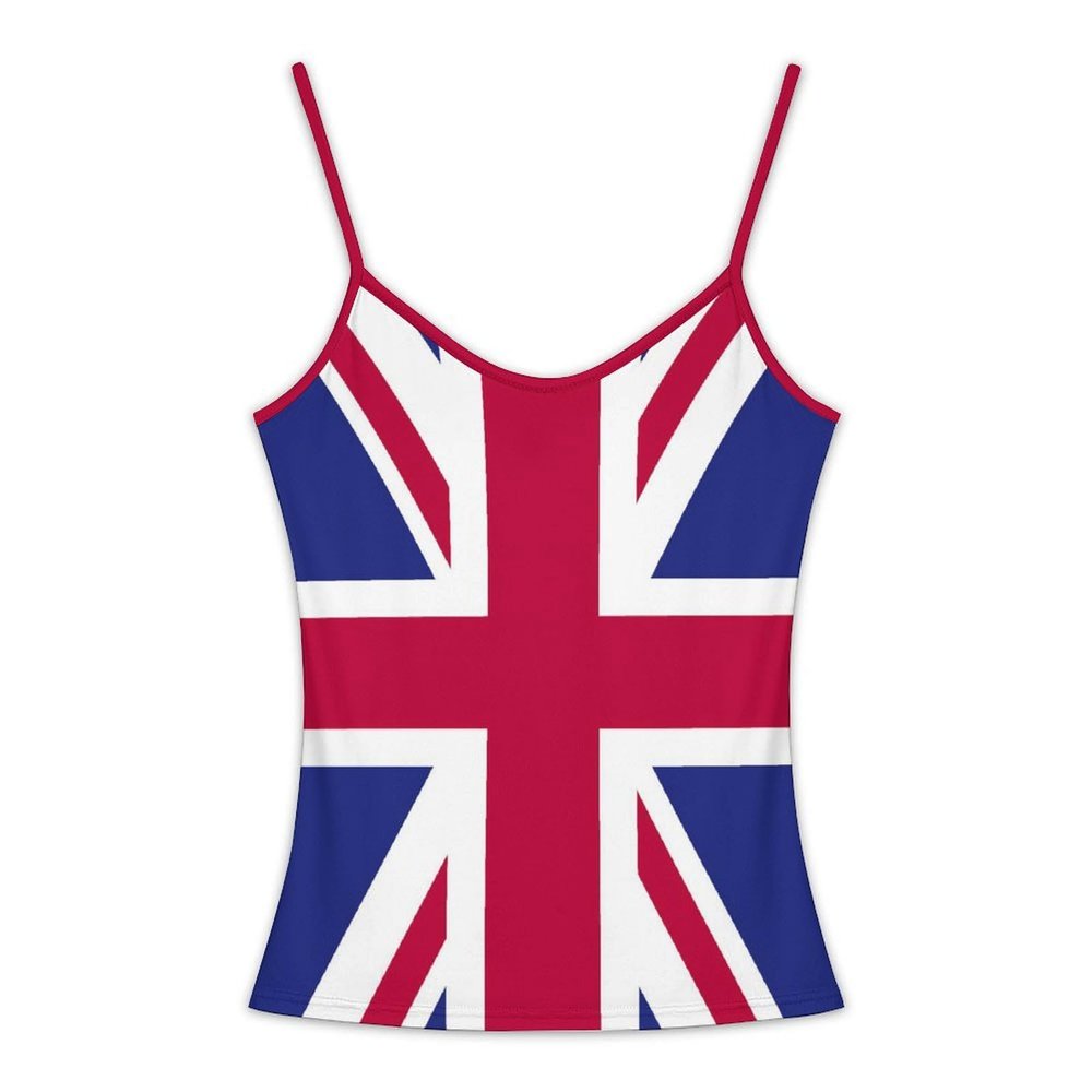 Adugen Origei Womens Sleeveless British Flag Workout Tops for Athletic Tank Top for Running Yoga L