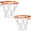 Galvanized Steel Basketball Nets with 12 Hooks for Indoor Outdoor Most Standard Hoops Courts, Heavy Duty 2Pcs Metal Chain Net Replacements view 1