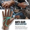 QUKOPSE Winter Leather Gloves for Men,Touchscreen Snow Driving Gloves with Cashmere Lining for Motorcycle Driving Riding view 2