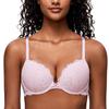 Deyllo Women's Push Up Lace Bra Comfort Padded Underwire Bra Lift Up Add One Cup(Peachy,40 DD) view 1
