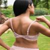 Deyllo Women's Push Up Lace Bra Comfort Padded Underwire Bra Lift Up Add One Cup(Peachy,40 DD) view 3