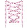 DANHUA Colored Printed Flat Shoelaces: 2 Pair White Pink Patterned Shoe Laces for Sneakers 39 inch view 1