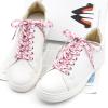 DANHUA Colored Printed Flat Shoelaces: 2 Pair White Pink Patterned Shoe Laces for Sneakers 39 inch view 4