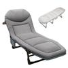 Portable Folding Camping Cot, Adjustable 6-Position Adults Reclining Folding Chaise, Outdoor Patio Folding Lounge Chair Sleeping Cots Bed, Perfect for Camping, Pool, Beach, Patio Durable view 1