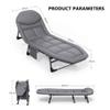 Portable Folding Camping Cot, Adjustable 6-Position Adults Reclining Folding Chaise, Outdoor Patio Folding Lounge Chair Sleeping Cots Bed, Perfect for Camping, Pool, Beach, Patio Durable view 2