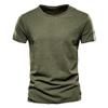 Men 1/2/3 Pack Casual Short Sleeve T Shirt Crew/V-Neck Summer Cotton Shirt T-Shirts Classic Slim Basic Tee Tops (Army Green 2,Small) view 1