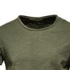 Men 1/2/3 Pack Casual Short Sleeve T Shirt Crew/V-Neck Summer Cotton Shirt T-Shirts Classic Slim Basic Tee Tops (Army Green 2,Small) view 3
