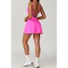 2 in 1 Split Hem Sports Dress, Womens 2 in 1 Split Hem Sports Dress, Womens Summer Dresses with Built in Shorts (US, Alpha, Medium, Regular, Regular, Pink) view 2