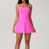 2 in 1 Split Hem Sports Dress, Womens 2 in 1 Split Hem Sports Dress, Womens Summer Dresses with Built in Shorts (US, Alpha, Medium, Regular, Regular, Pink) view 3