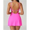 2 in 1 Split Hem Sports Dress, Womens 2 in 1 Split Hem Sports Dress, Womens Summer Dresses with Built in Shorts (US, Alpha, Medium, Regular, Regular, Pink) view 4