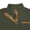 C Army Green Men's Long Sleeve Winter Sweaters - Quarter Zip, V Neck, Henley, Casual, Trendy, Loose, XX-Large view 3