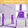 FC FUNCHEER Gymnastics Bar for Kids Ages 3-15, 35" to 60" Adjustable Height, 4FT Wide Base - Professional Kip Bar with 360 Stability & Fiberglass Crossbar, Easy Fold&Solid Design for Home Training view 4